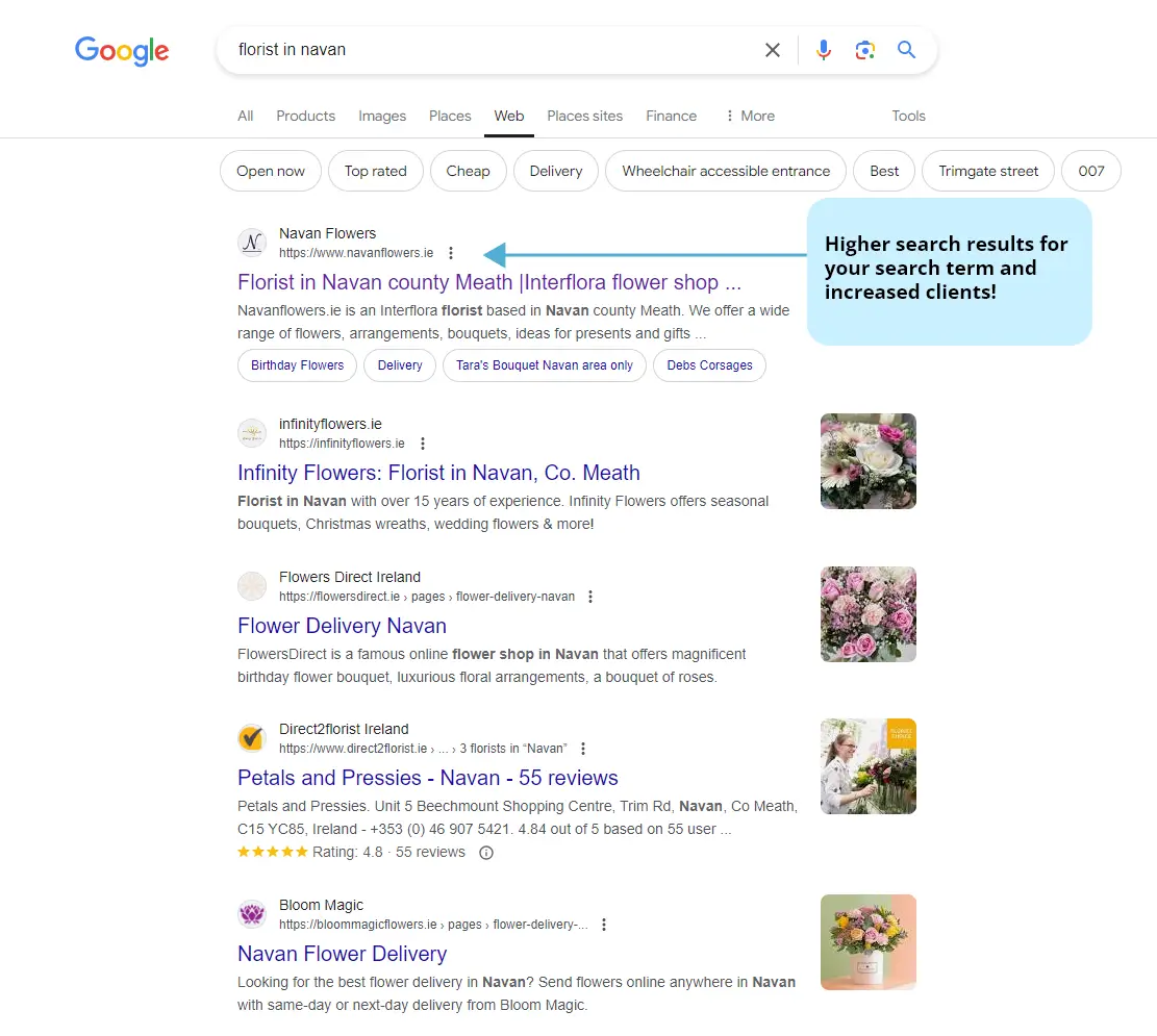 Navan Flower Google results