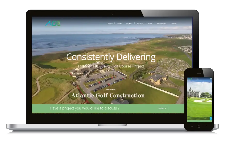 Atlantic Golf Construction mockup