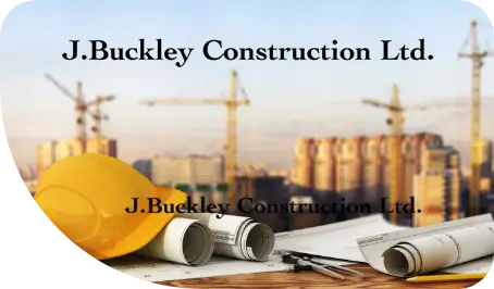 Construction site background with helmet and blueprints, J.Buckley Construction Ltd.