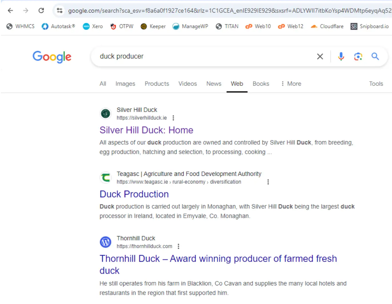 silverhillduck google search results