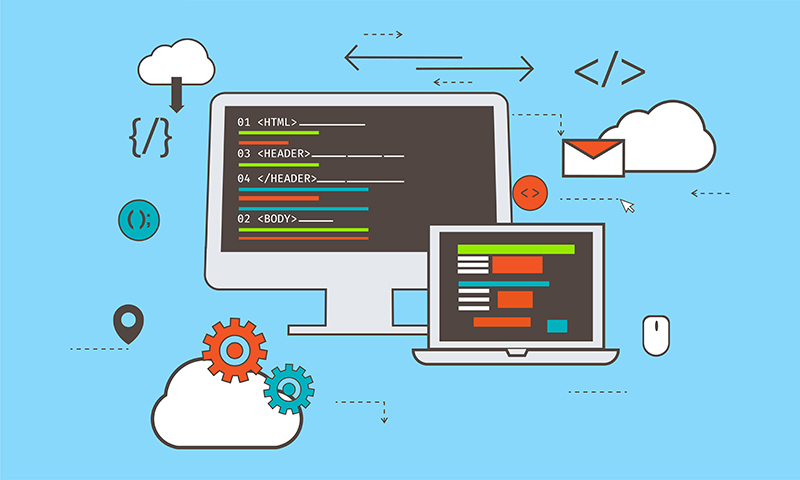 Flat illustration for Web Development, Business concept.